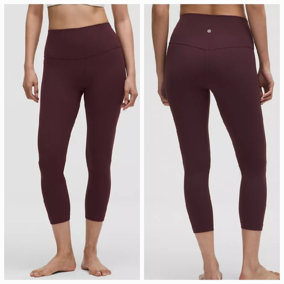 Lululemon Align High Rise 7/8 Tights Maroon Size 6 - Picture 1 of 11